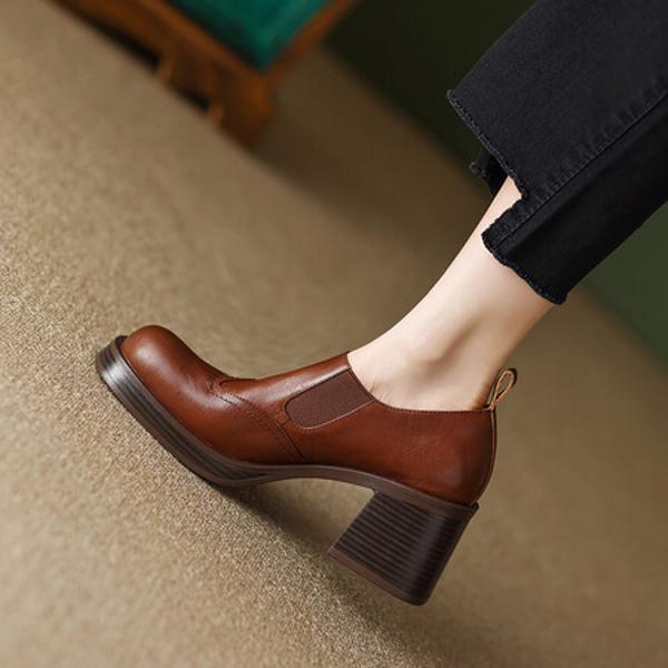 Handmade Luxury Leather Women's Shoes: Elegant Craftsmanship(EdslG440)