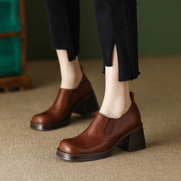 Handmade Luxury Leather Women's Shoes: Elegant Craftsmanship(EdslG440)