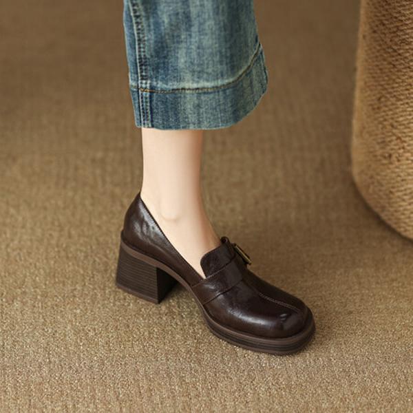 Elegant Handmade Genuine Leather Women's Shoes: Luxury Craftsmanship & Quality(Edsl2339)