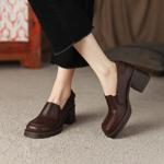 Elegant Handcrafted Genuine Leather Women's Shoes: Luxury Redefined(EdslG2303)