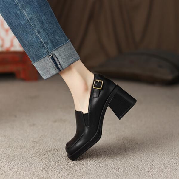 Elegant Handcrafted Genuine Leather Women's Shoes: Luxury Redefined(EdslG2303)