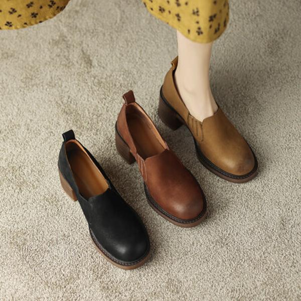 Handcrafted Genuine Leather Women's Shoes - Luxurious Elegance Redefined(EdslG2334)