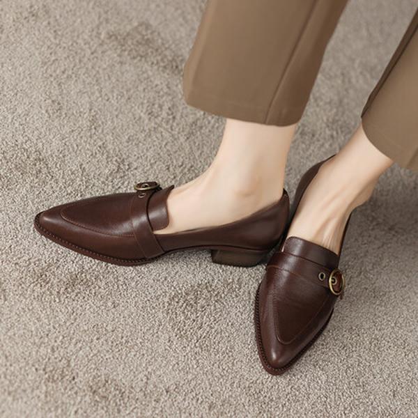 Elegant Handcrafted Leather Women's Shoes: Luxury Craftsmanship(EdslG2307)