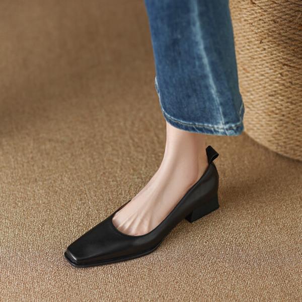 Elegant Handmade Genuine Leather Women’s Shoes - Luxurious Craftsmanship(EdslG2347)