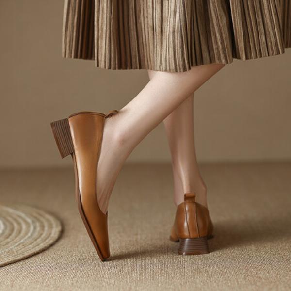 Elegant Handmade Genuine Leather Women’s Shoes - Luxurious Craftsmanship(EdslG2347)