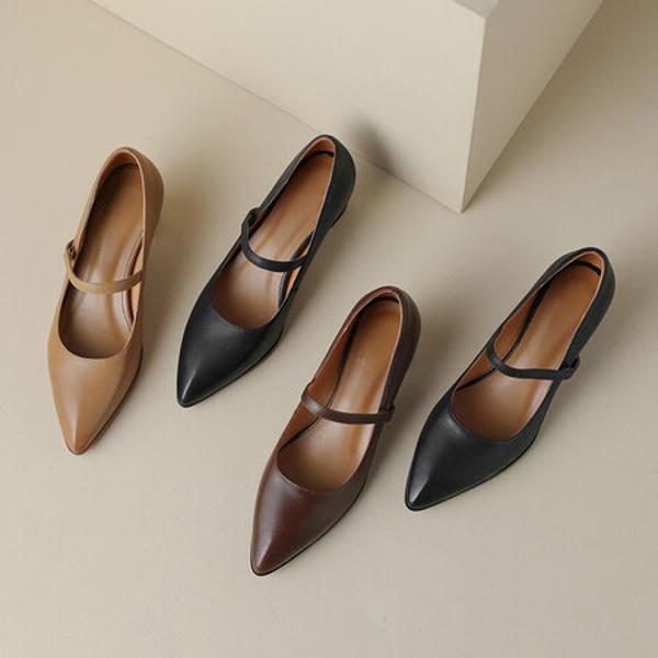 Handcrafted Luxury Leather Women’s Shoes - Elegance in Every Stitch(EdslG2371)