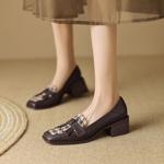 Elegant Handmade Genuine Leather Women’s Shoes: Exquisite Craftsmanship & Luxury Quality(Edsl2389)