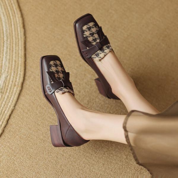 Elegant Handmade Genuine Leather Women’s Shoes: Exquisite Craftsmanship & Luxury Quality(Edsl2389)