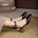 Handcrafted Leather Women's Shoes: Elegant Luxury Quality(EdslG299-1)