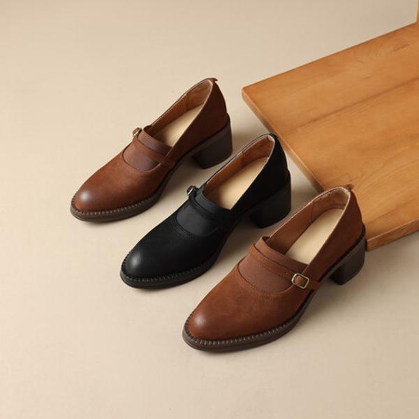 Elegant Handmade Leather Women's Shoes - Luxury Craftsmanship Redefined(Edsl2586)