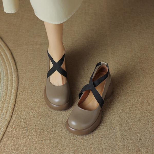 Handcrafted Leather Women's Shoes: Exquisite Quality & Elegance(Edsl2650)