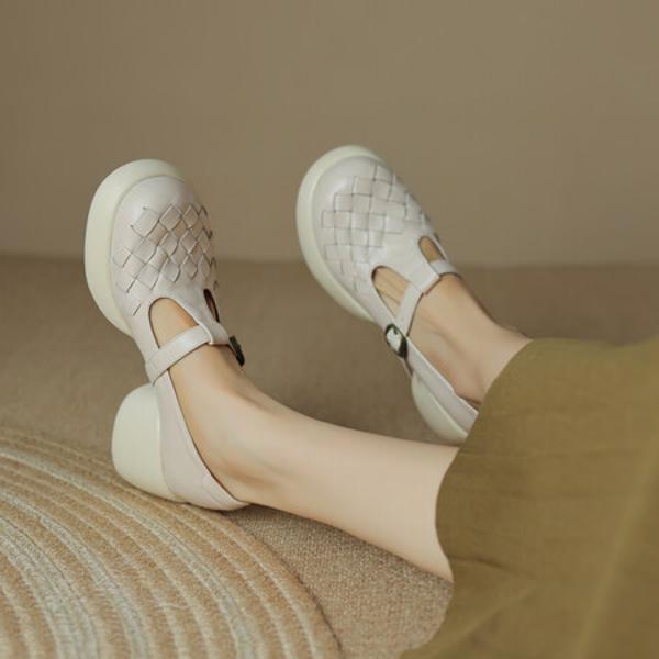 Exquisite Handmade Genuine Leather Women’s Shoes: Elegance Meets Luxury Craftsmanship(Edsl2649)