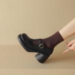 Luxury Handmade Leather Women's Shoes: Elegance in Every Stitch(Edsl2742)