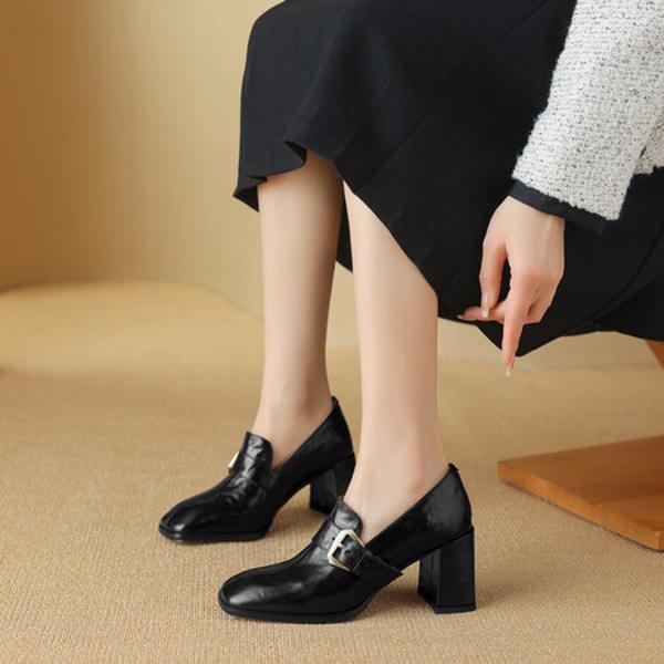 Elegant Handmade Leather Women's Shoes - Luxe Craftsmanship & Quality(Edsl2748)