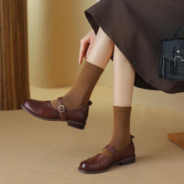 Exquisite Handmade Leather Women's Shoes: Luxurious Elegance(Edsl2736)