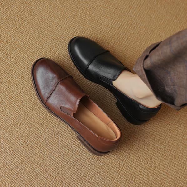 Handcrafted Luxury Leather Women's Shoes with Elegance(Edsl2738)