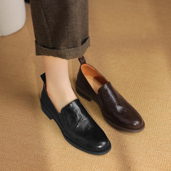 Elegant Handmade Leather Women's Shoes: Luxurious Craftsmanship(Edsl2735)