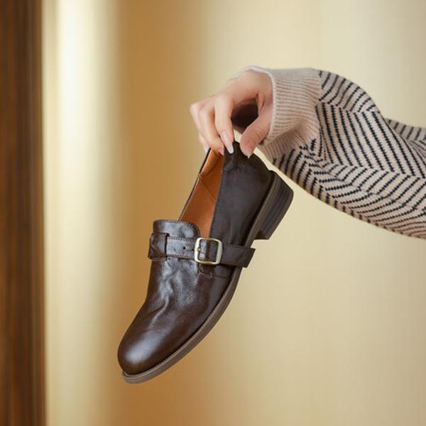 Luxurious Handmade Leather Women's Shoes(Edsl2733)