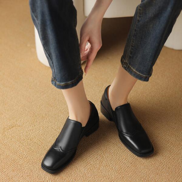 Handcrafted Luxury Leather Women's Shoes: Elegance in Every Stitch(Edsl2761)