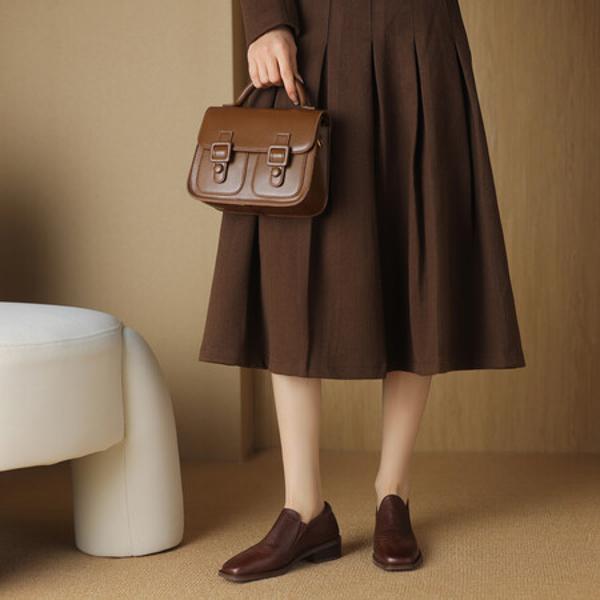 Handcrafted Luxury Leather Women's Shoes: Elegance in Every Stitch(Edsl2761)