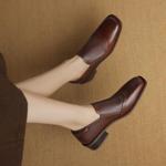Handcrafted Luxury Leather Women's Shoes: Elegance in Every Stitch(Edsl2761)
