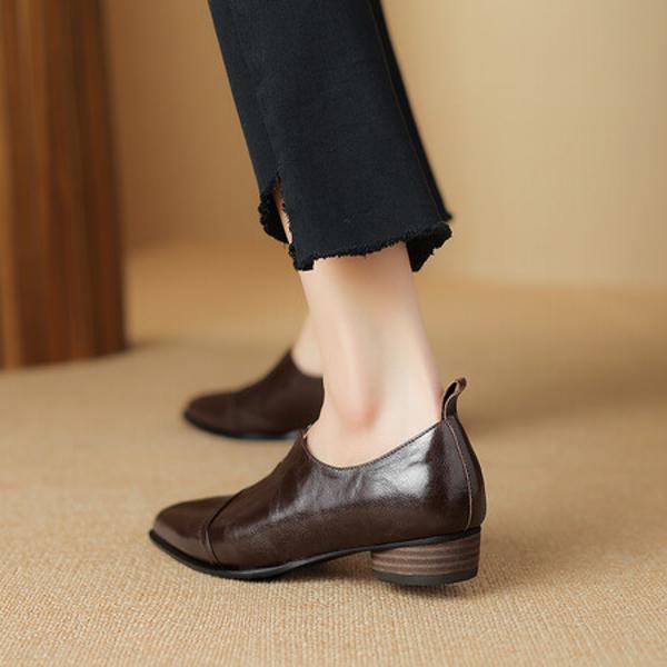 Luxurious Handcrafted Leather Shoes for Elegant Women(Edsl2765)