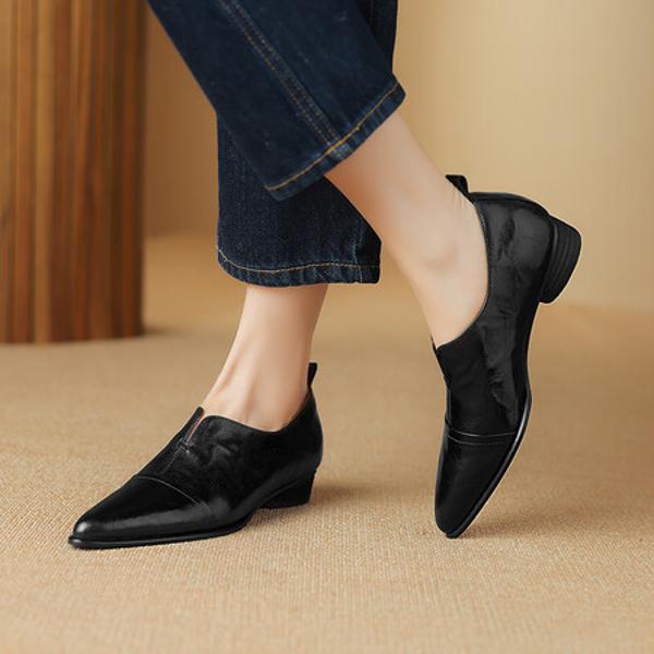 Luxurious Handcrafted Leather Shoes for Elegant Women(Edsl2765)