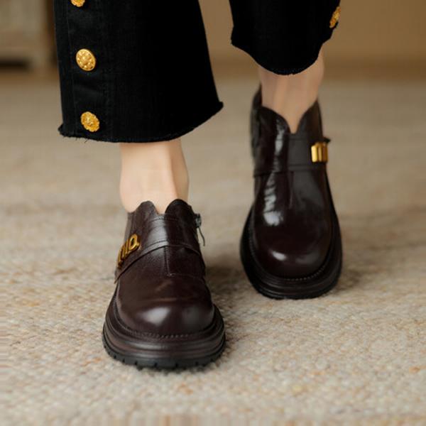 Exquisite Handmade Leather Women's Shoes: Elegance in Every Step(Edsl2806)