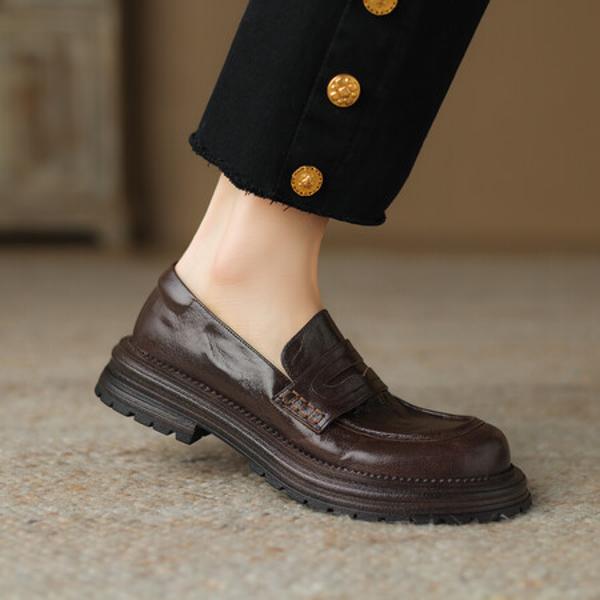 Elegant Handmade Leather Women’s Shoes - Luxurious Craftsmanship(Edsl2808)