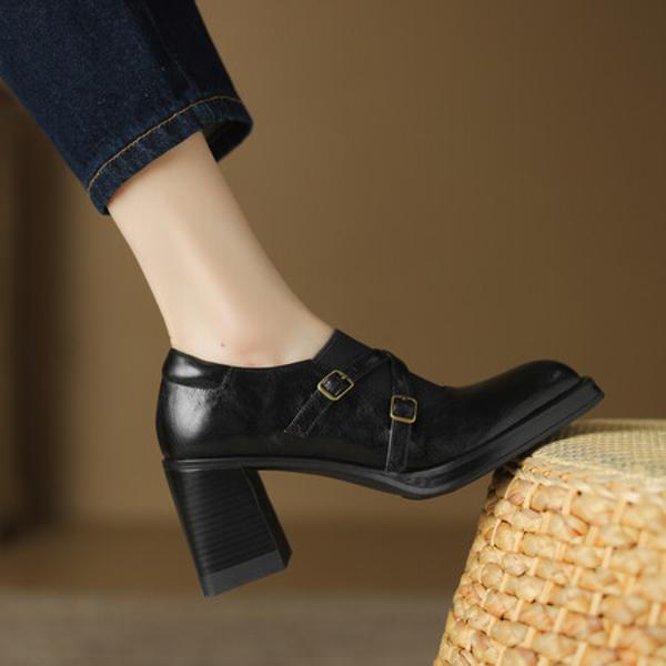 Handcrafted Luxury Leather Women’s Shoes: Elegance in Every Stitch(Edsl2782)