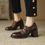 Handcrafted Luxury Leather Women’s Shoes: Elegance in Every Stitch(Edsl2782)