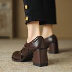 Handcrafted Luxury Leather Women’s Shoes: Elegance in Every Stitch(Edsl2782)