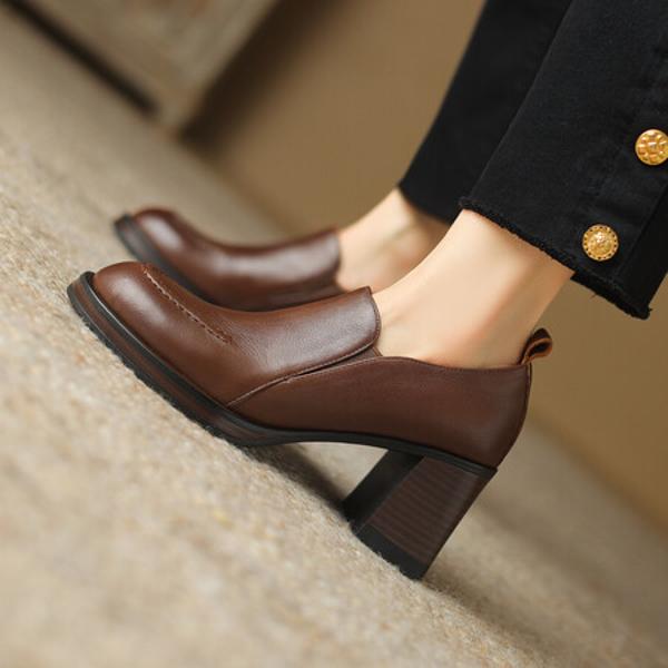 Luxury Handcrafted Genuine Leather Women’s Shoes with Exquisite Craftsmanship(Edsl2795)
