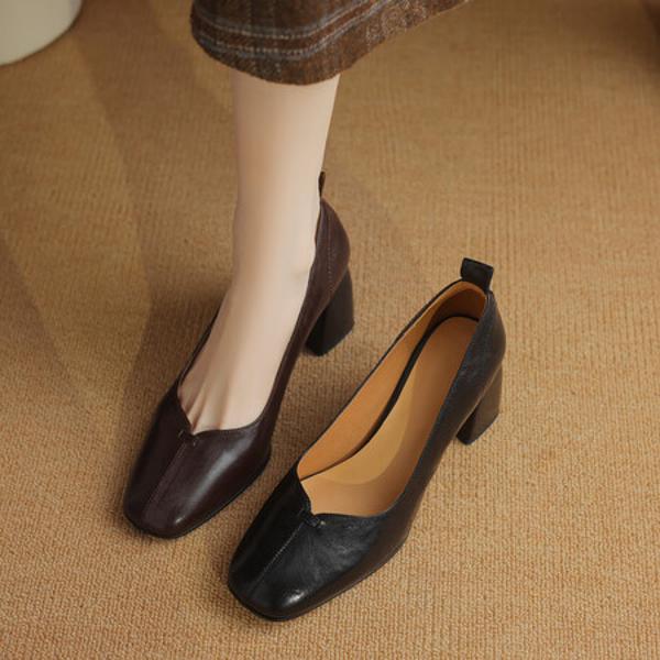 Luxurious Handcrafted Leather Women’s Shoes: Elegant Quality Artistry(Edsl2755)