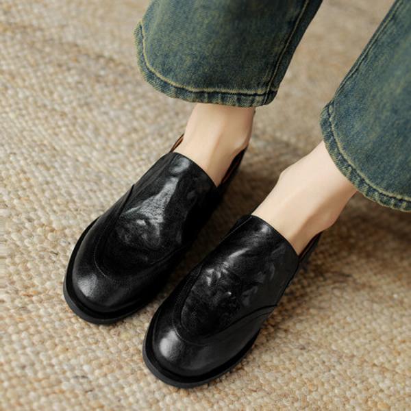 Handcrafted Luxury Leather Women's Shoes: Elegance in Every Stitch(Edsl2799)