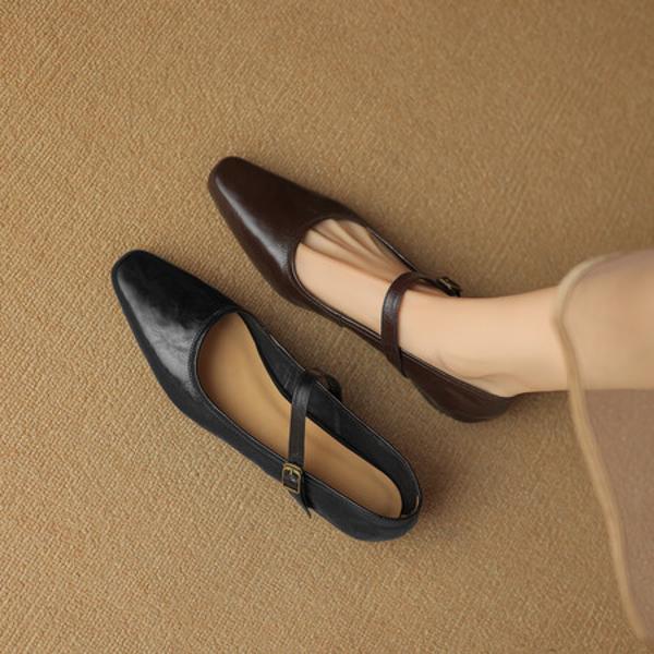 Handcrafted Luxury Leather Women's Shoes: Elegance in Every Stitch(Edsl2818)