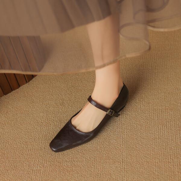 Handcrafted Luxury Leather Women's Shoes: Elegance in Every Stitch(Edsl2818)