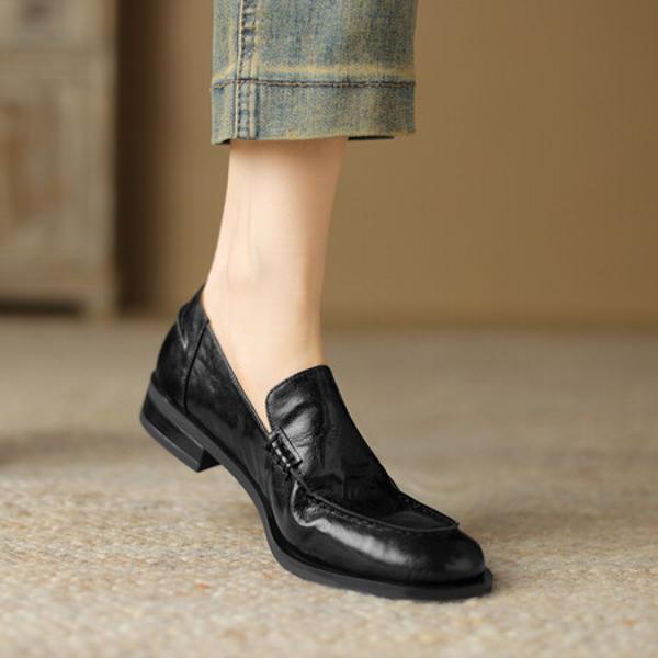 Handcrafted Genuine Leather Women's Shoes - A Fusion of Elegance and Luxury(Edsl2787)