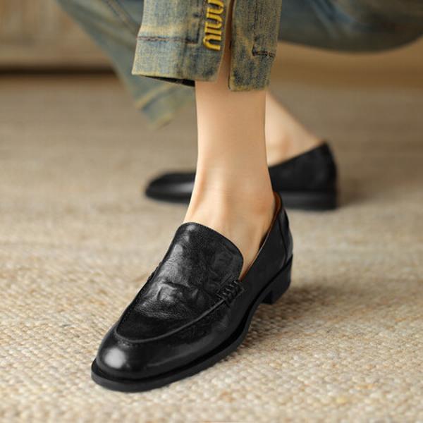 Handcrafted Genuine Leather Women's Shoes - A Fusion of Elegance and Luxury(Edsl2787)