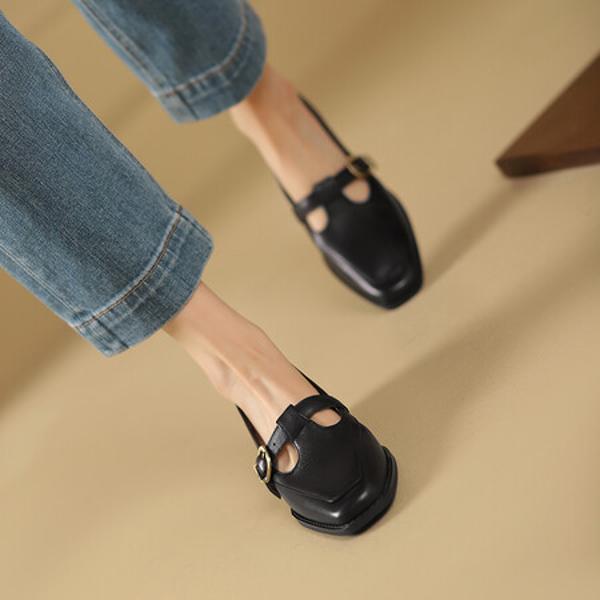 Handcrafted Genuine Leather Women's Shoes for Timeless Elegance(Edsl2813)