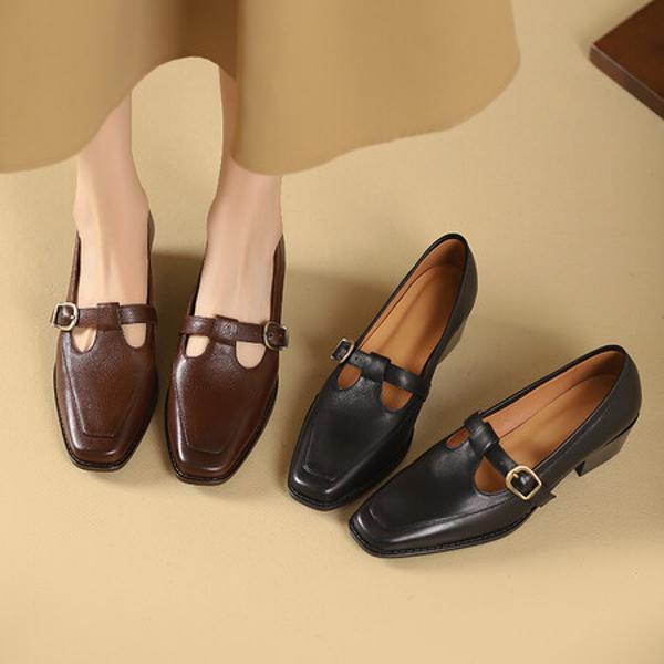Handcrafted Genuine Leather Women's Shoes for Timeless Elegance(Edsl2813)