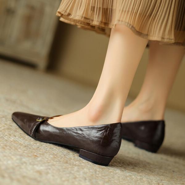 Luxurious Handcrafted Leather Women's Shoes: Elegance Redefined(Edsl2793)