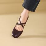 Handcrafted Leather Women's Shoes: Luxurious Elegance(Edsl2828)
