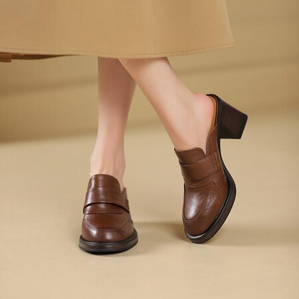 Handcrafted Luxury Leather Women's Shoes - Elegant Artistry & Quality(Edsl2840)