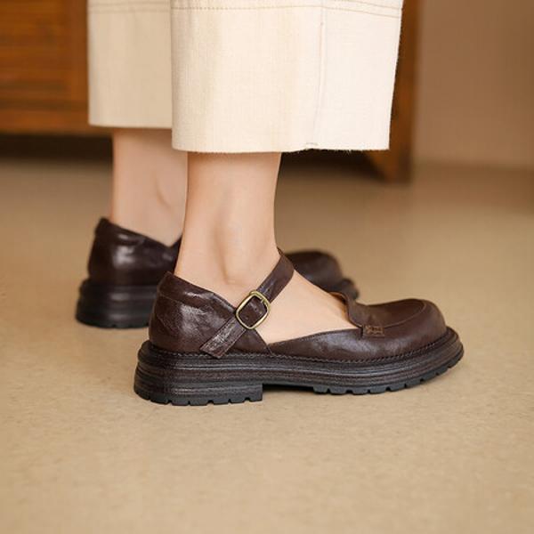 Handcrafted High-End Leather Women's Shoes for Elegance(Edsl2849)