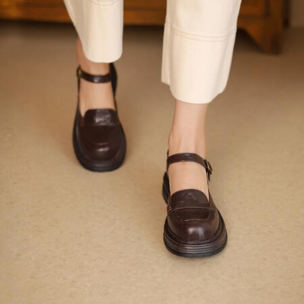 Handcrafted High-End Leather Women's Shoes for Elegance(Edsl2849)