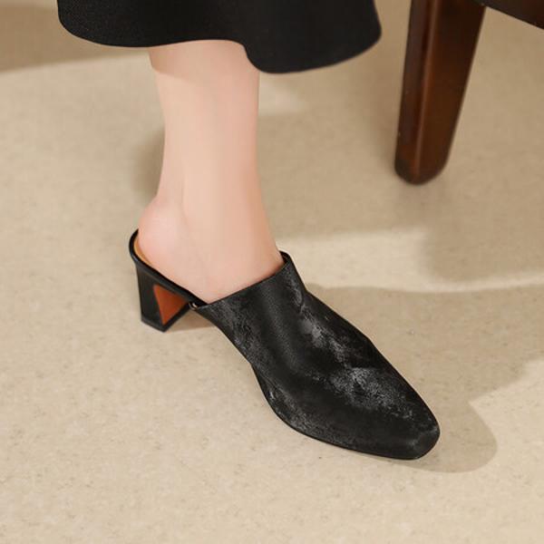 Elegant Handmade Genuine Leather Women's Shoes - Luxury Craftsmanship(Edsl2856)