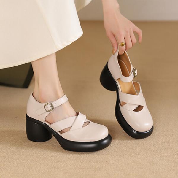 Exquisite Handcrafted Leather Women's Shoes: Luxury Meets Elegance(Edsl2863)