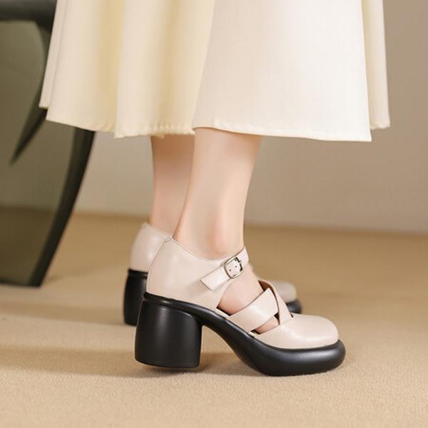 Exquisite Handcrafted Leather Women's Shoes: Luxury Meets Elegance(Edsl2863)