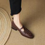 Handcrafted Genuine Leather Women's Shoes - Elegance in Every Detail, High-End Quality(Edsl1月-60)